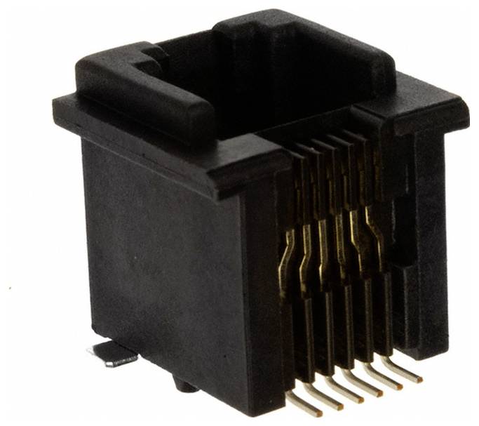 Ein roter 14-poliger DIP-Schalter mit silbernen Metallstiften, der zur Konfiguration elektronischer Geräte oder Schaltkreise verwendet wird.