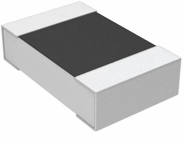Ein rechteckiger elektronischer Widerstand mit schwarzem Gehäuse und silbernen Anschlüssen.