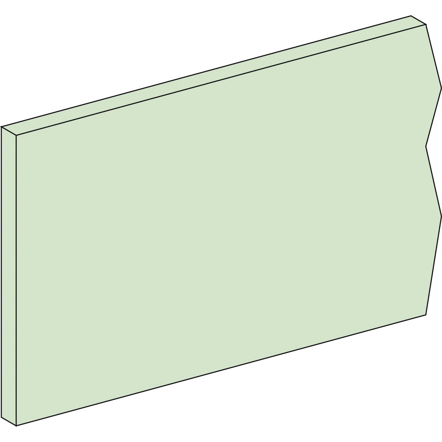 Eine grüne geometrische Form mit unregelmäßigen Kanten.