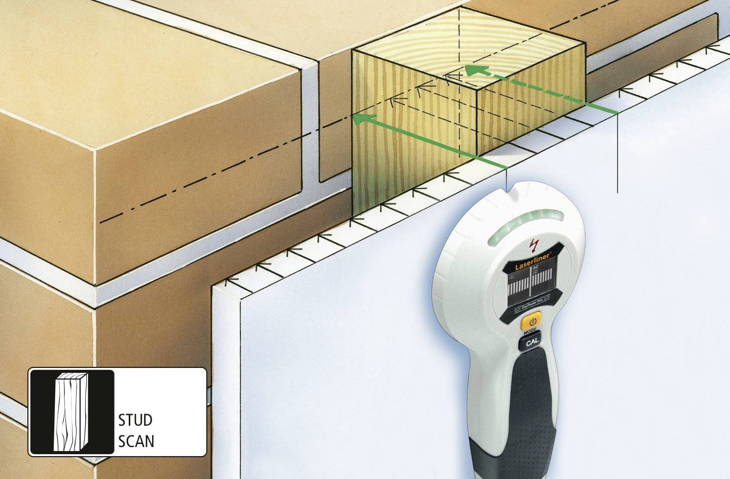 Laserliner Ortungsgerät StarFinder Plus 080.972E Ortungstiefe (max.) 40mm