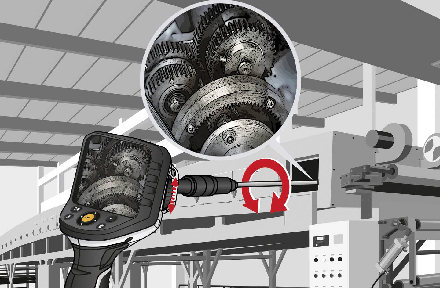 Laserliner FixView Camera Endoskop-Sonde Sonden-Ø 4mm 400mm LED-Beleuchtung, Fokussierung