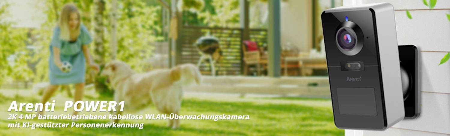 Arenti POWER1Q WLAN IP Überwachungskamera 2560 x 1440 Pixel