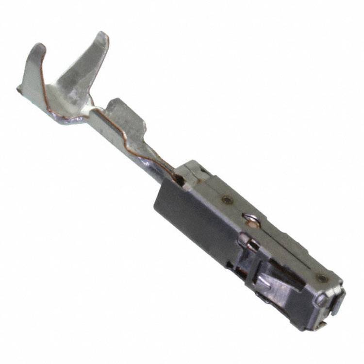Eine Metall- und Kunststoffkomponente mit einer charakteristischen Hakenform, möglicherweise ein mechanisches Bauteil oder Werkzeug, auf weißem Hintergrund.