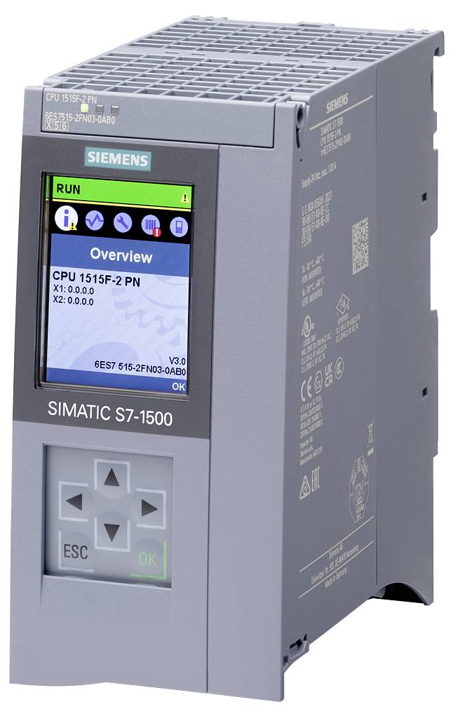 Siemens SIMATIC S7-1500 SPS-Gerät, Modell 6ES7 515-2PN00-0AB0, mit Displayanzeige zur Steuerung und Automatisierung von Prozessen.
