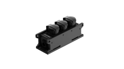 Contrik 1027604 1 Stück Steckdosen-Verteiler Schwarz