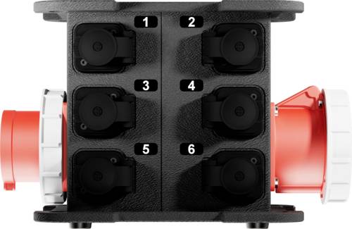 Contrik 1028847 1 Stück Steckdosen-Verteiler Schwarz