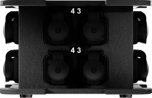 Contrik 1028848 1 Stück Steckdosen-Verteiler Schwarz