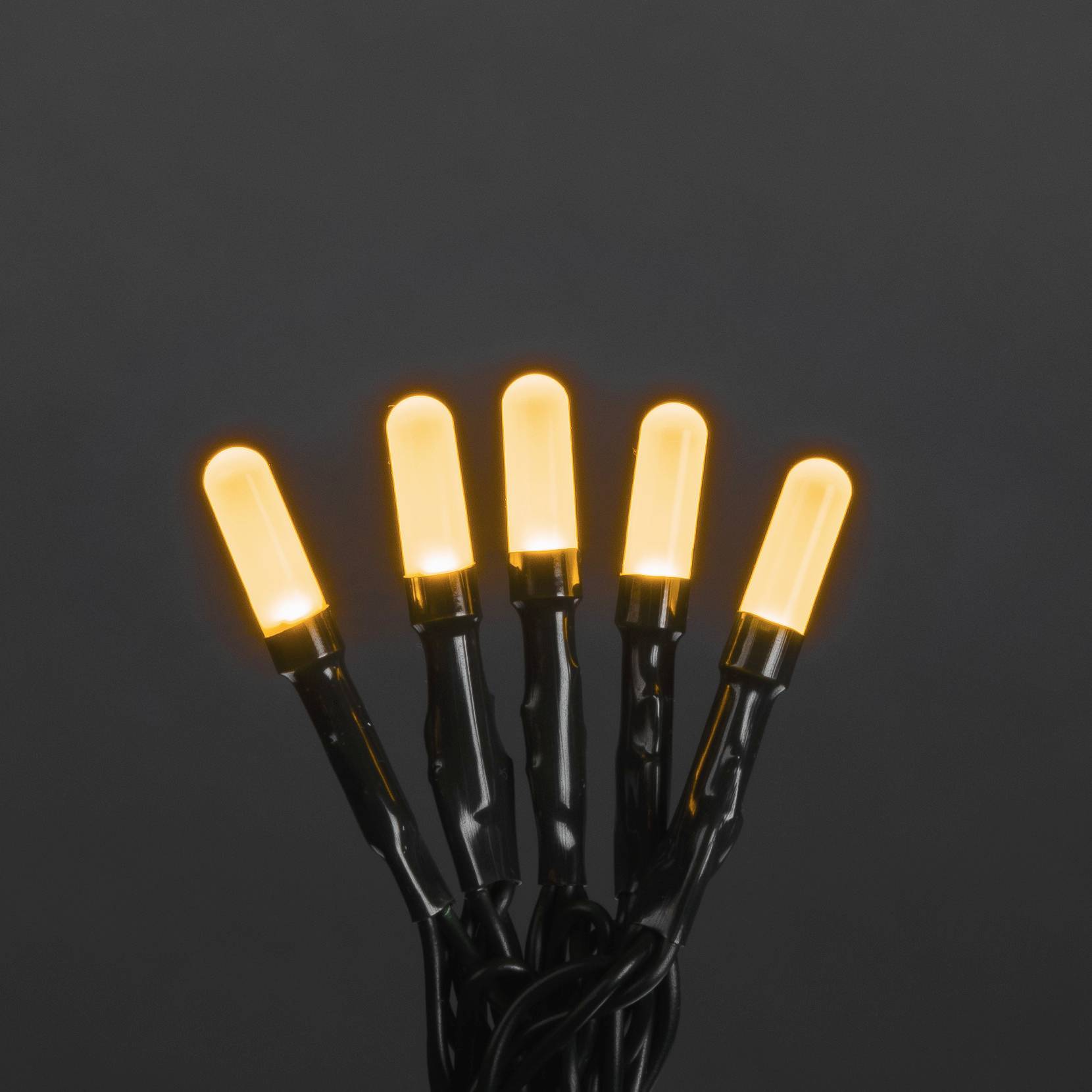 Konstsmide 6347-820 Micro-Lichterkette EEK: G (A - G) netzbetrieben Anzahl Leuchtmittel 50 LED Bernstein Beleuchtete Länge: 4.9m