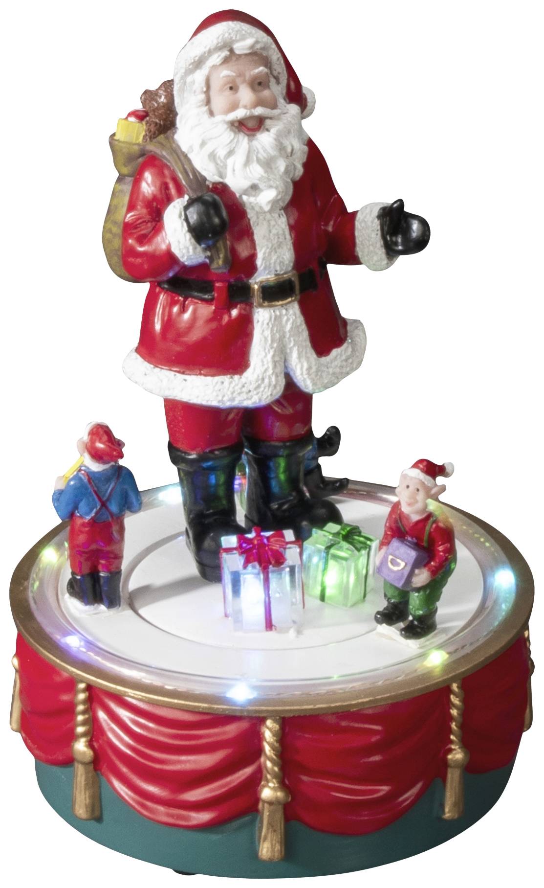 Konstsmide 4174-000 LED-Szenerie Weihnachtsmann mit Kind Mehrfarbig LED Rot, Bunt