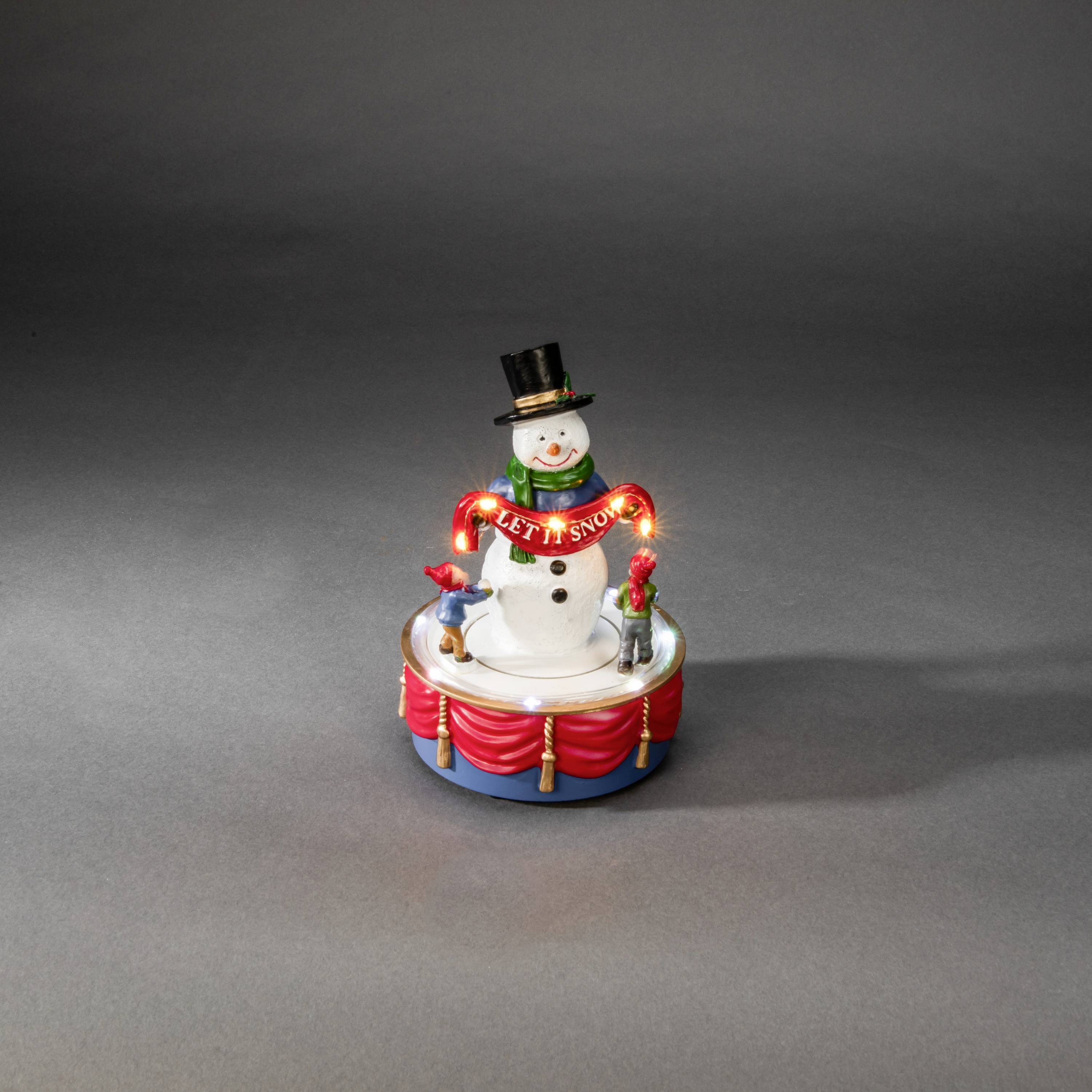 Konstsmide 4175-000 LED-Szenerie Schneemann, Kinder Mehrfarbig LED Rot, Weiß, Bunt