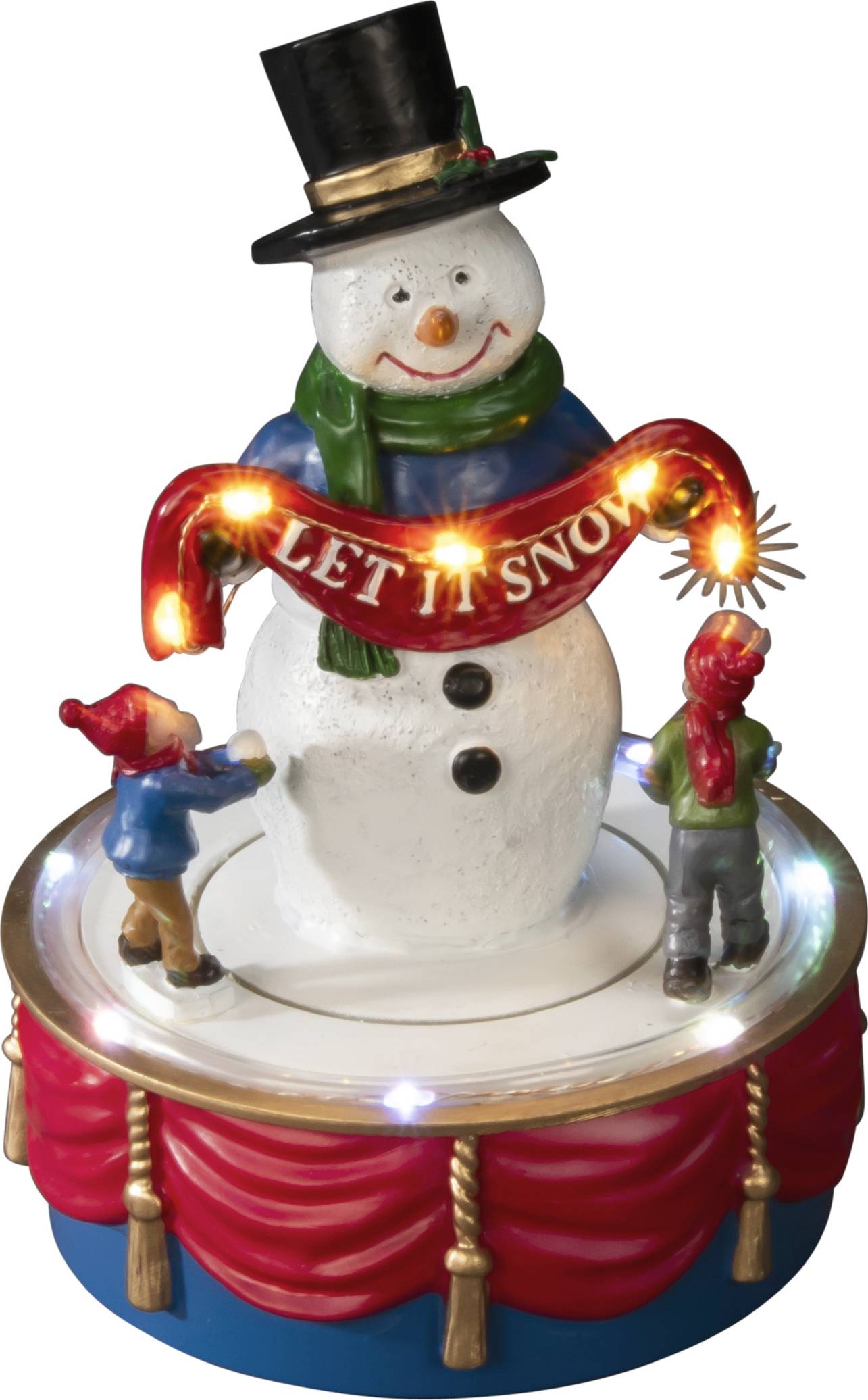 Konstsmide 4175-000 LED-Szenerie Schneemann, Kinder Mehrfarbig LED Rot, Weiß, Bunt