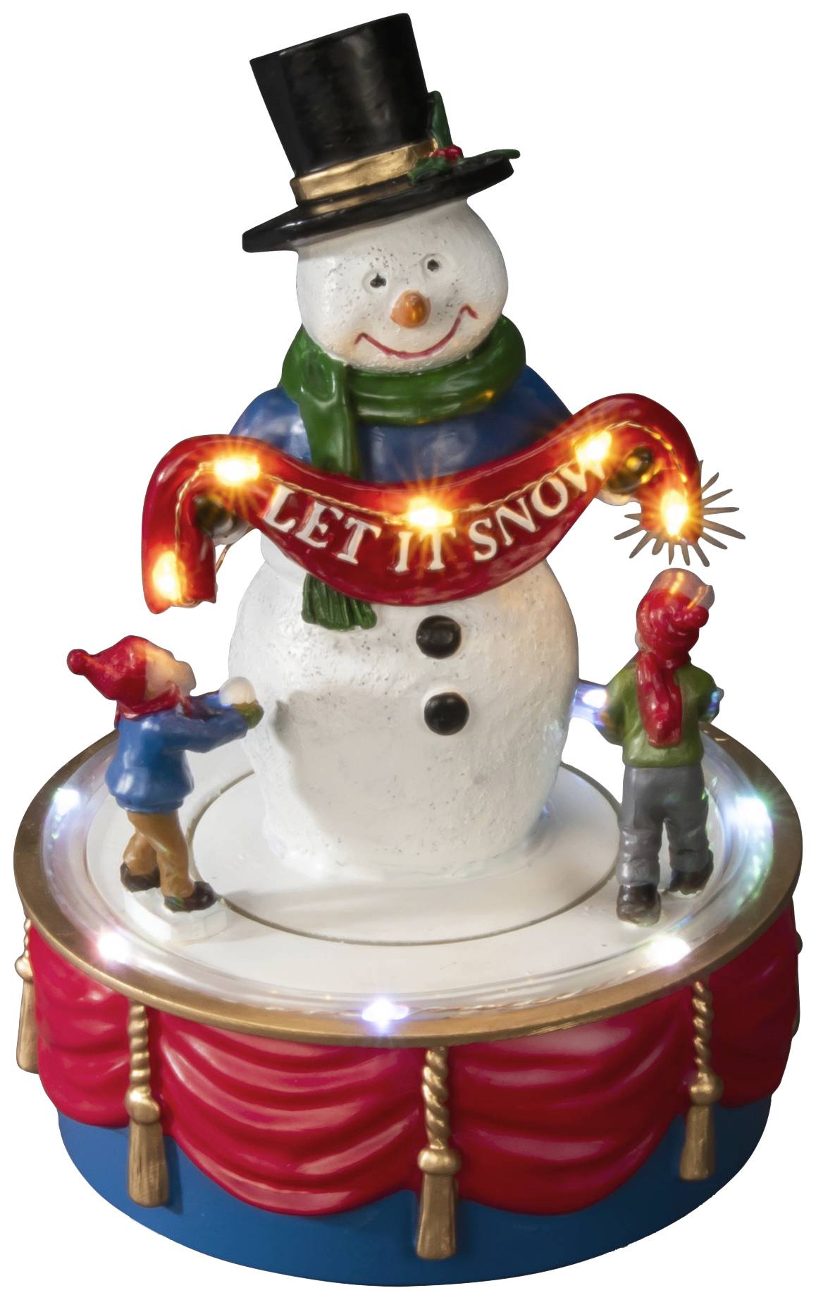 Konstsmide 4175-000 LED-Szenerie Schneemann, Kinder Mehrfarbig LED Rot, Weiß, Bunt