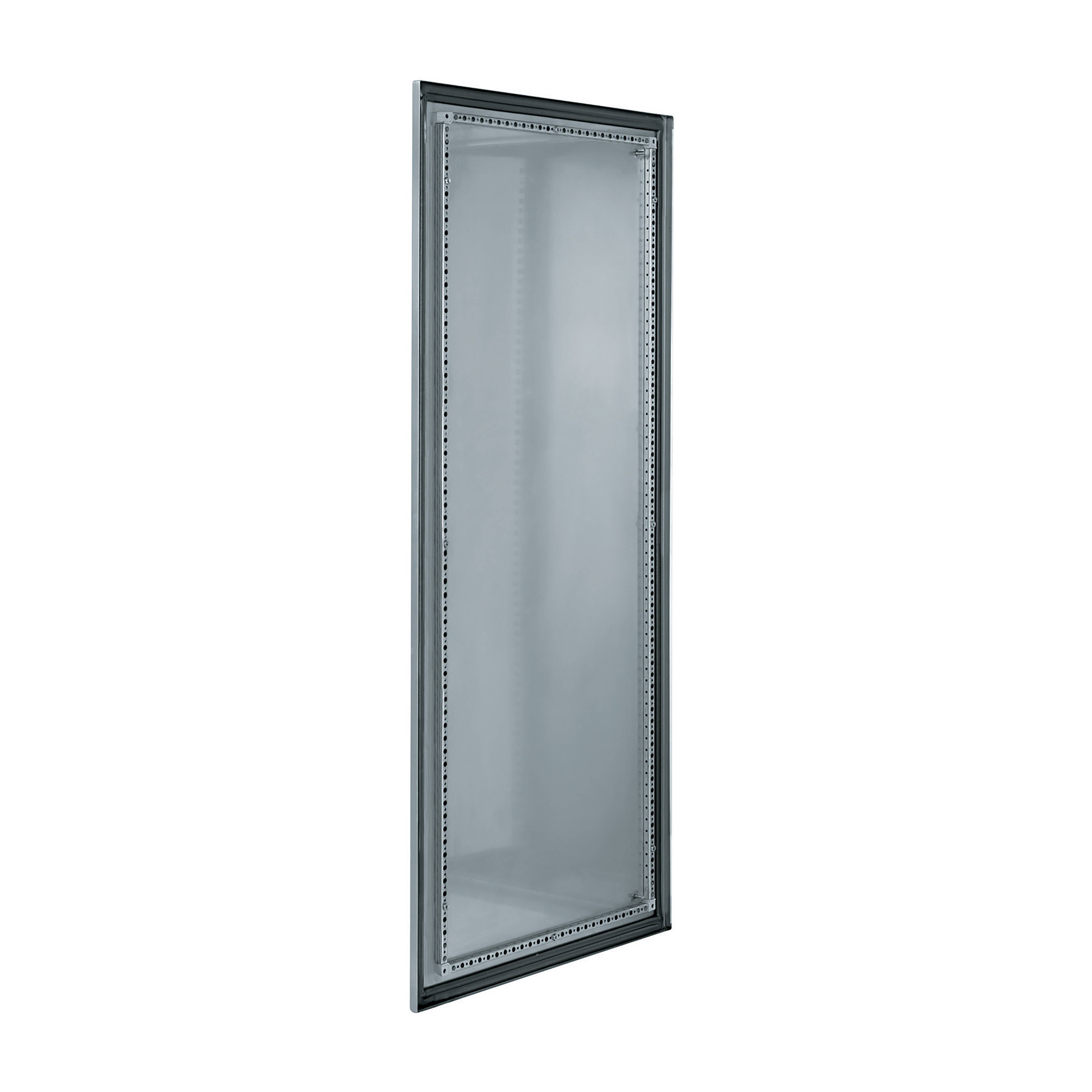 Ein silbergrauer Metallrahmen mit rechteckiger, glatter Oberfläche und sichtbaren Schrauben an den Rändern.