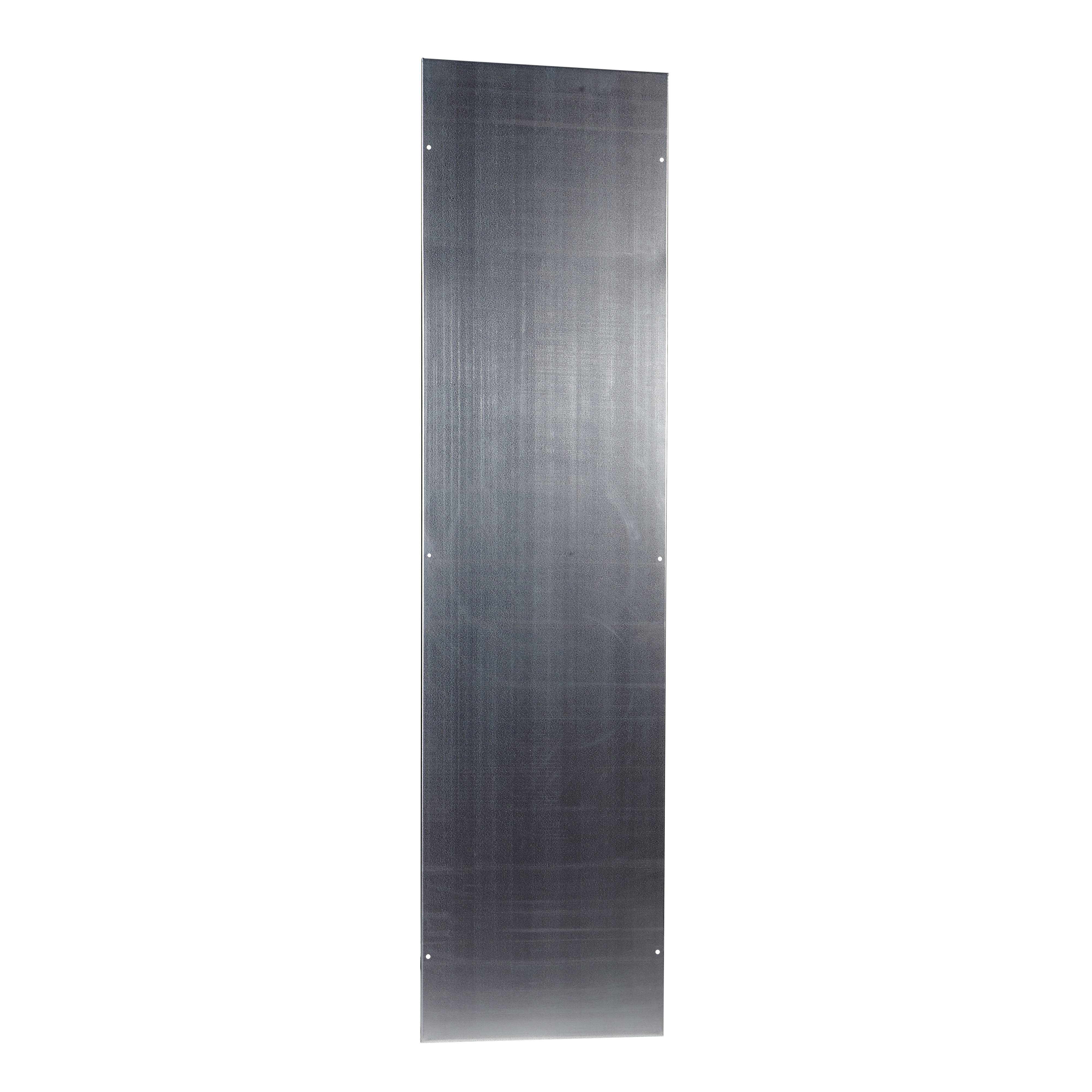 Metallplatte mit länglicher Form und sichtbaren Befestigungslöchern an den Rändern.