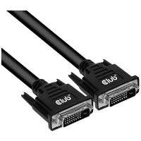 Club3D DVI Anschlusskabel DVI-D 24+1pol. Stecker 3.00m Schwarz CAC-1223 DVI-Kabel Club3D DVI Anschlusskabel DVI-D 24+1pol. Stecker 3.00m Schwarz CAC-1223 DVI-Kabel