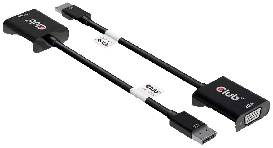 Club3D CAC-2013 DisplayPort / VGA Adapter [1x DisplayPort Stecker - 1x VGA-Buchse] Schwarz