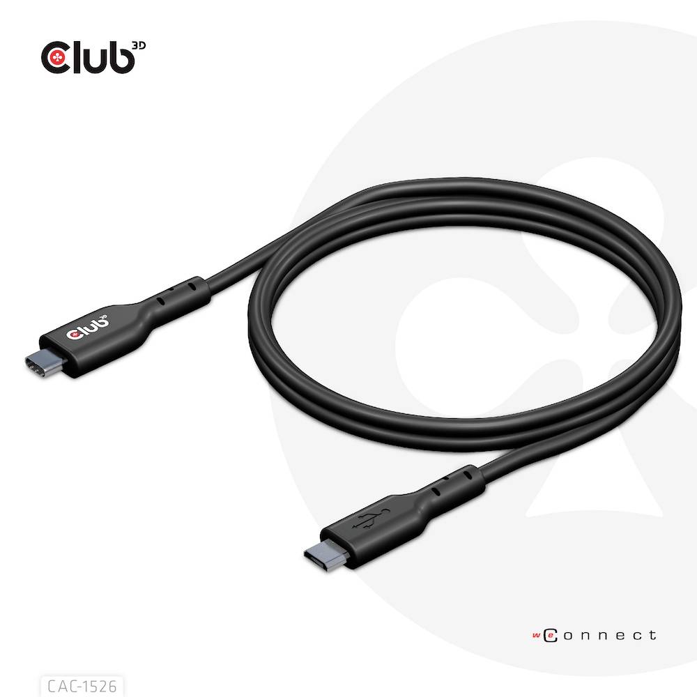 Club3D USB-Kabel USB 3.2 Gen1 USB-C® Stecker, USB-Micro-B Stecker 1.00m Schwarz CAC-1526
