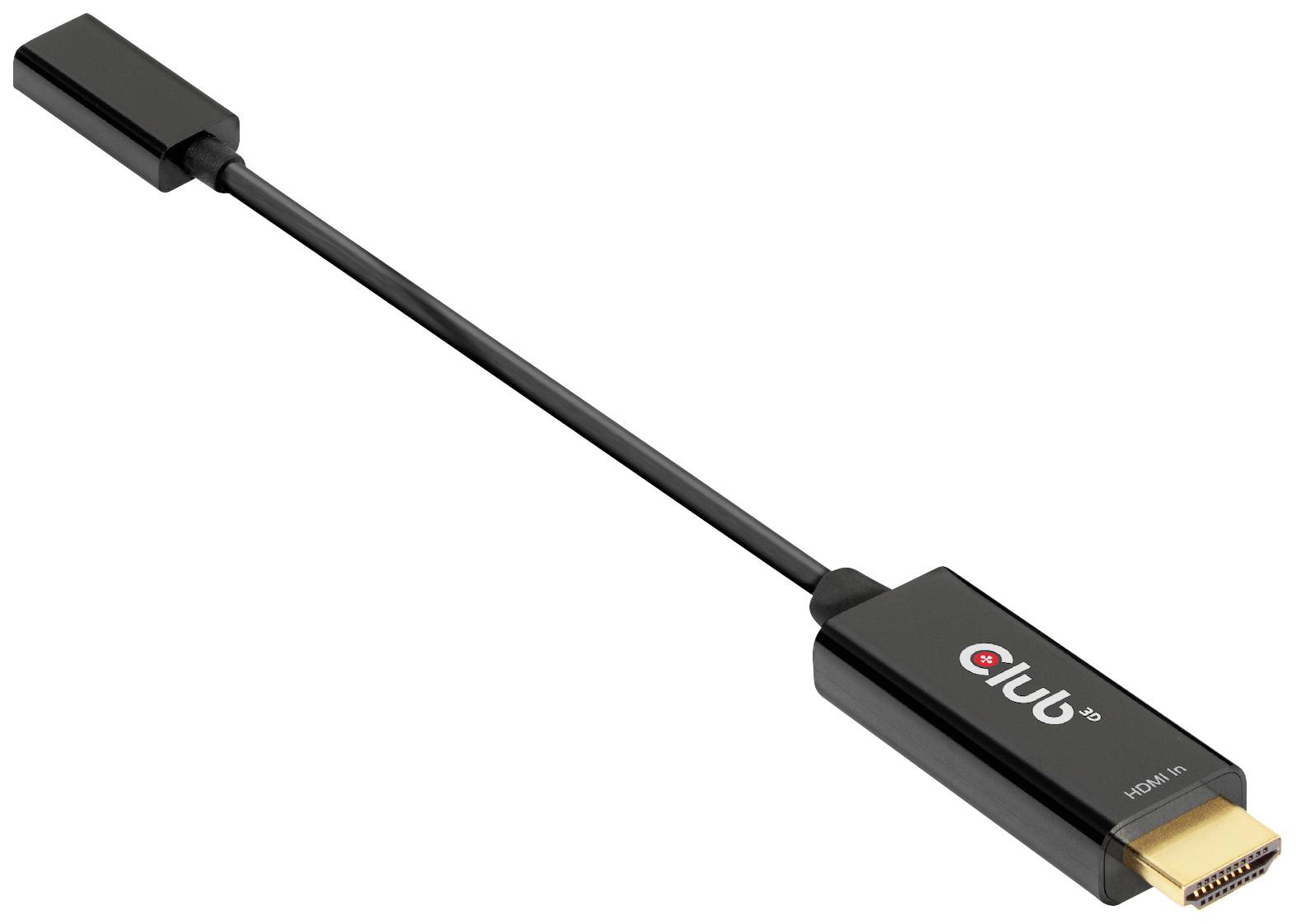 Club3D HDMI / USB-C® Anschlusskabel HDMI-A Stecker, USB-C® Buchse 0.22m Schwarz CAC-1333 HDMI-Kabel