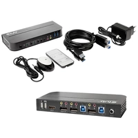 Club3D KVM Switch 4K60Hz KVM-Umschalter HDMI Fernbedienung 4096 x 2160 Pixel Club3D KVM Switch 4K60Hz KVM-Umschalter HDMI Fernbedienung 4096 x 2160 Pixel