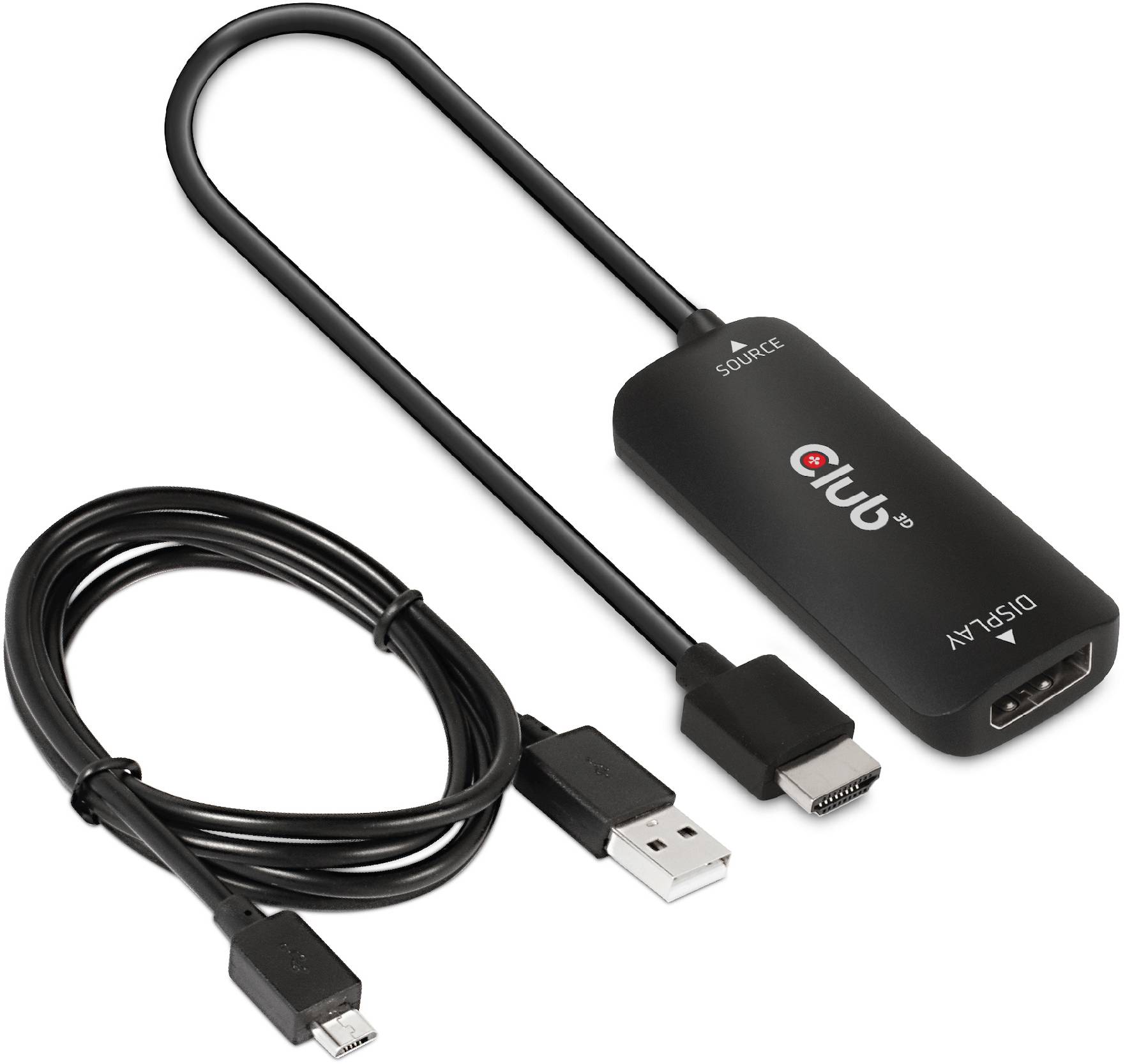 Club3D USB Adapter [1x HDMI-Stecker - 1x DisplayPort Buchse] Adapter HDMI + MicroUSB - DP 4 1m