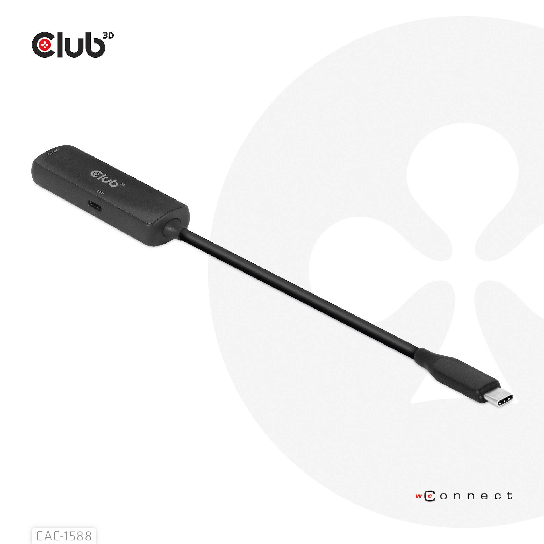 Club3D USB 2.0 Adapter [1x USB-C® Stecker - 1x HDMI-Buchse] Adapter USB 3.2 Typ C - HDMI 2.1 17cm