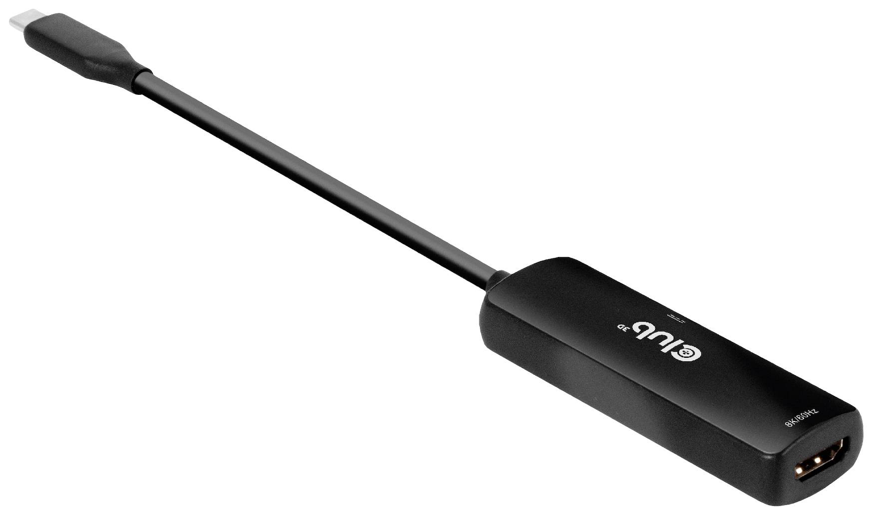 Club3D USB 2.0 Adapter [1x USB-C® Stecker - 1x HDMI-Buchse] Adapter USB 3.2 Typ C - HDMI 2.1 17cm