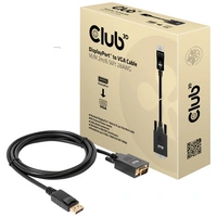 Club3D DisplayPort / VGA Anschlusskabel DisplayPort Stecker, VGA 15pol. Stecker 2.00m Schwarz CAC-1012 DisplayPort-Kabel Club3D DisplayPort / VGA Anschlusskabel DisplayPort Stecker, VGA 15pol. Stecker 2.00m Schwarz CAC-1012 DisplayPort-Kabel