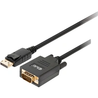 Club3D DisplayPort / VGA Anschlusskabel DisplayPort Stecker, VGA 15pol. Stecker 2.00m Schwarz CAC-1012 DisplayPort-Kabel Club3D DisplayPort / VGA Anschlusskabel DisplayPort Stecker, VGA 15pol. Stecker 2.00m Schwarz CAC-1012 DisplayPort-Kabel