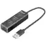 Club3D CSV-1430A USB 3.2 Gen 1 (USB 3.0) / RJ45 Adapter Schwarz 18cm Club3D CSV-1430A USB 3.2 Gen 1 (USB 3.0) / RJ45 Adapter Schwarz 18cm