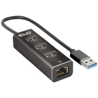 Club3D CSV-1430A USB 3.2 Gen 1 (USB 3.0) / RJ45 Adapter Schwarz 18cm Club3D CSV-1430A USB 3.2 Gen 1 (USB 3.0) / RJ45 Adapter Schwarz 18cm