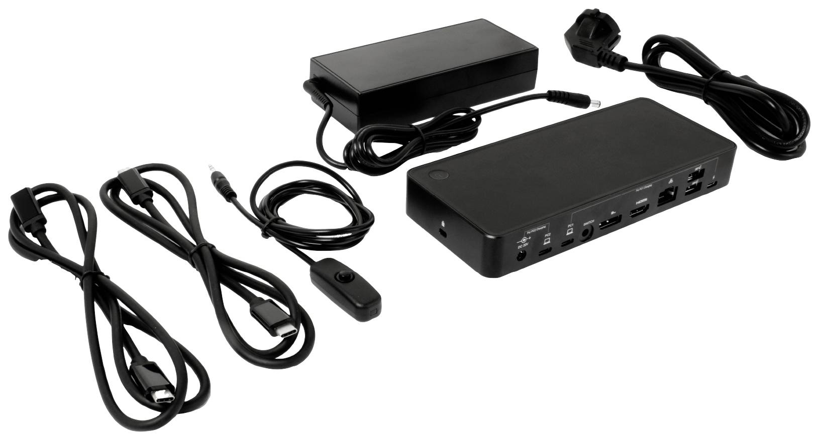 club3D KVM Switch 4K60Hz KVM-Umschalter HDMI, Display-Port Fernbedienung 3840 x 2160 Pixel