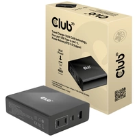Club3D CAC-1906 Notebook-Netzteil 132W 3x USB-C®, 1x USB-A USB PD Schwarz Innenbereich GaN, USB Power Delivery (USB-PD) Club3D CAC-1906 Notebook-Netzteil 132W 3x USB-C®, 1x USB-A USB PD Schwarz Innenbereich GaN, USB Power Delivery (USB-PD)