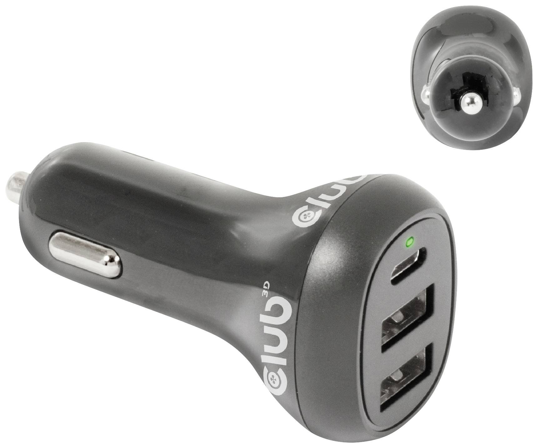 Club3D CAC-1921 USB Ladegerät 36W 2x USB-A, 1x USB-C® Schwarz Innenbereich