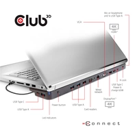 Club3D USB-C® Dockingstation ChargingDock USB-C Passend für Marke Dockingstations: Club 3D USB-C® Power Delivery, integrierter Club3D USB-C® Dockingstation ChargingDock USB-C Passend für Marke Dockingstations: Club 3D USB-C® Power Delivery, integrierter