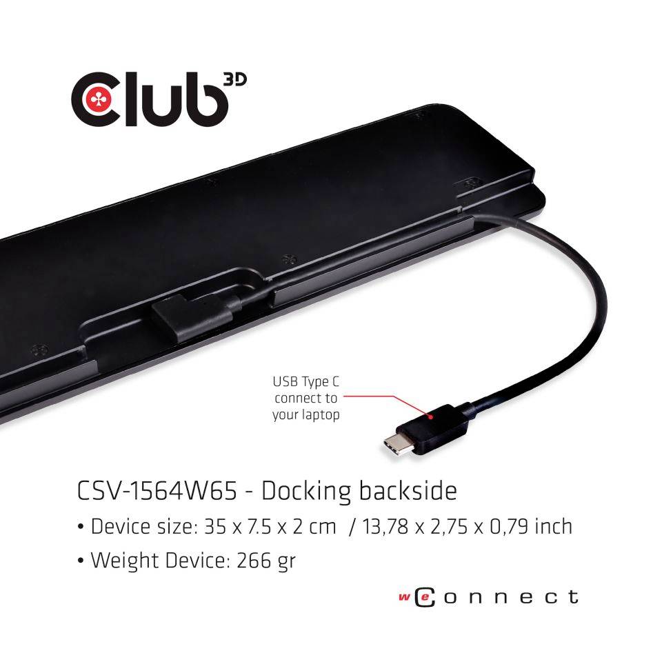 Club3D USB-C® Dockingstation ChargingDock USB-C Passend für Marke Dockingstations: Club 3D integrierter Kartenleser, USB-C® Power