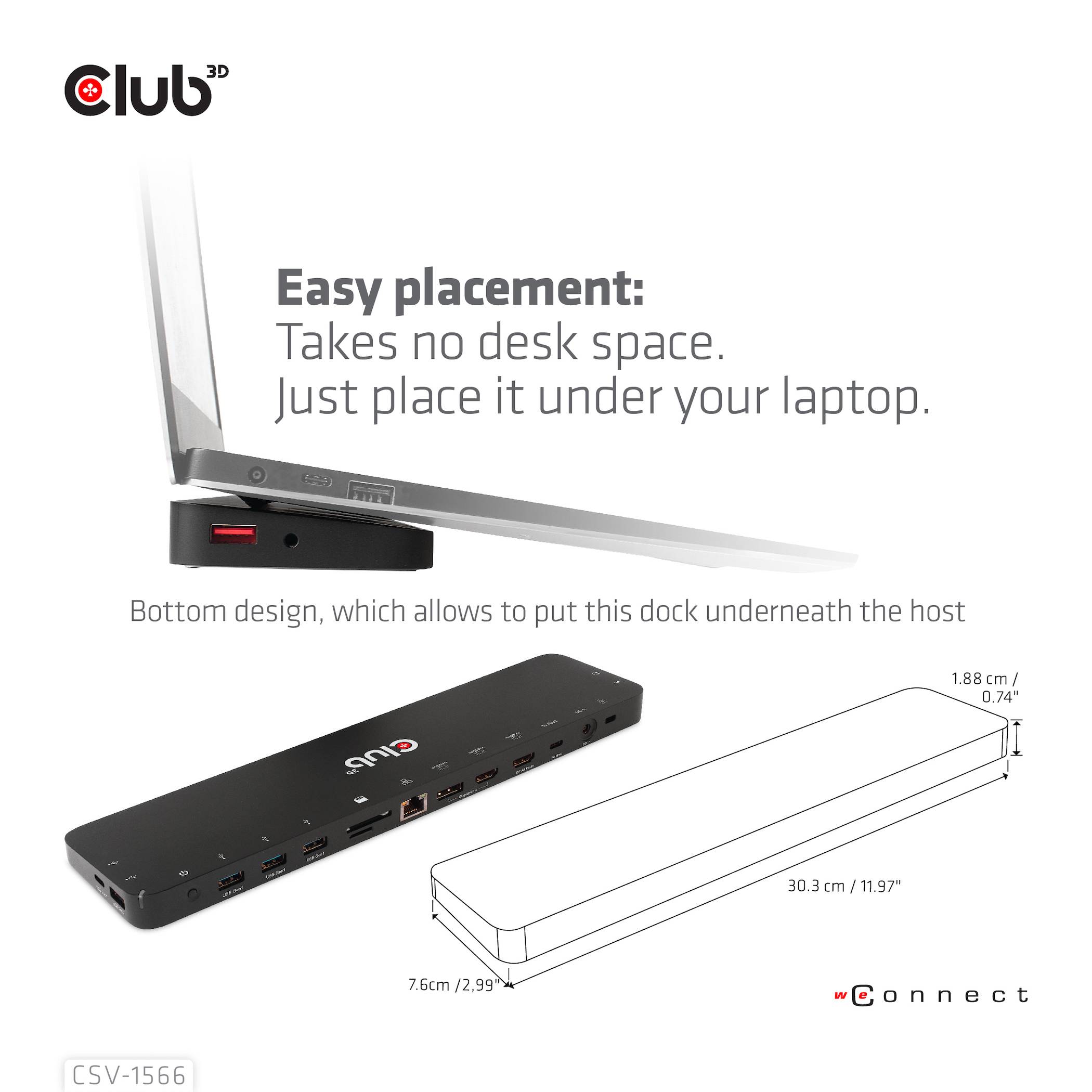 Club3D USB-C® Dockingstation 4K ChargingDock USB-C Passend für Marke Dockingstations: Club 3D integrierter Kartenleser, USB-C®