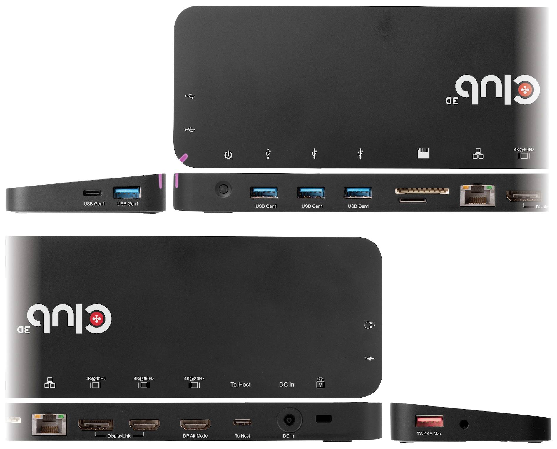 Club3D USB-C® Dockingstation 4K ChargingDock USB-C Passend für Marke Dockingstations: Club 3D integrierter Kartenleser, USB-C®