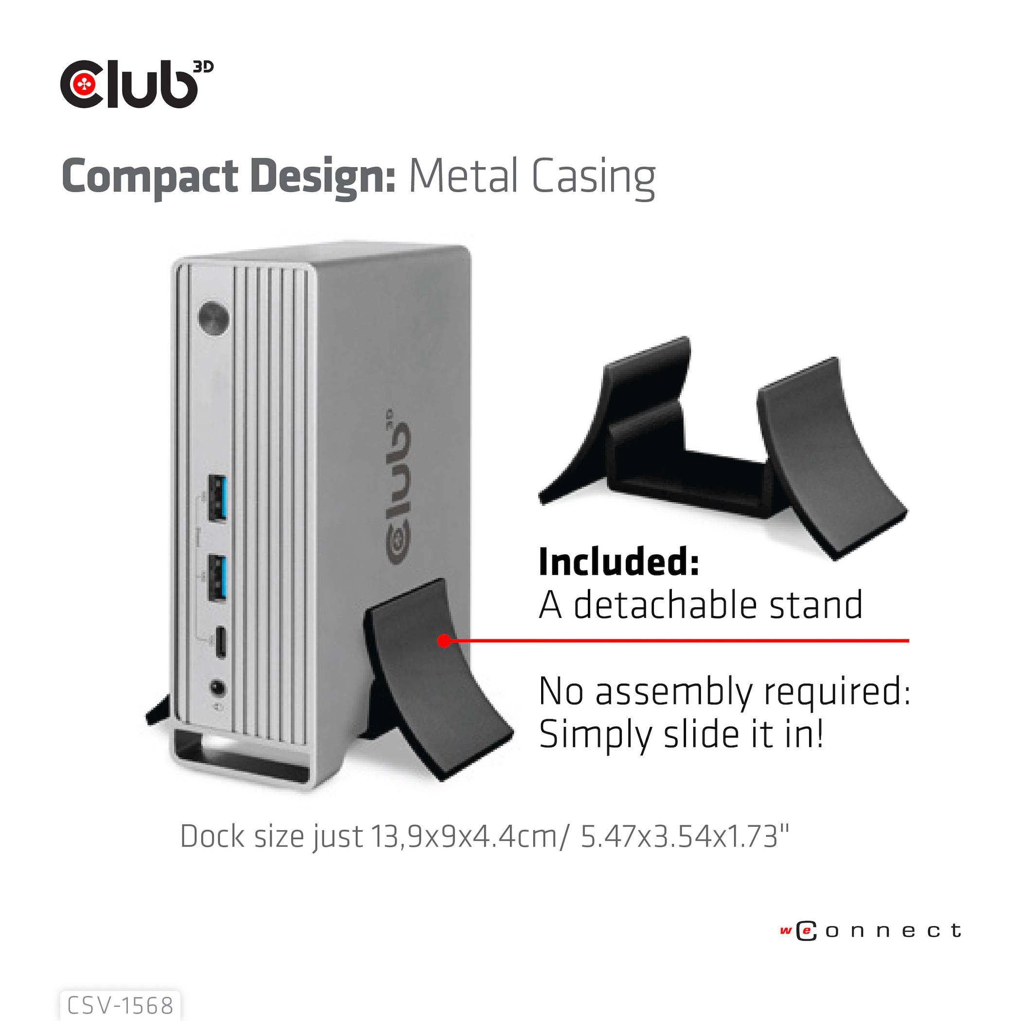 Club3D USB-C® Dockingstation 4K ChargingDock USB-C Passend für Marke Dockingstations: Club 3D USB-C® Power Delivery