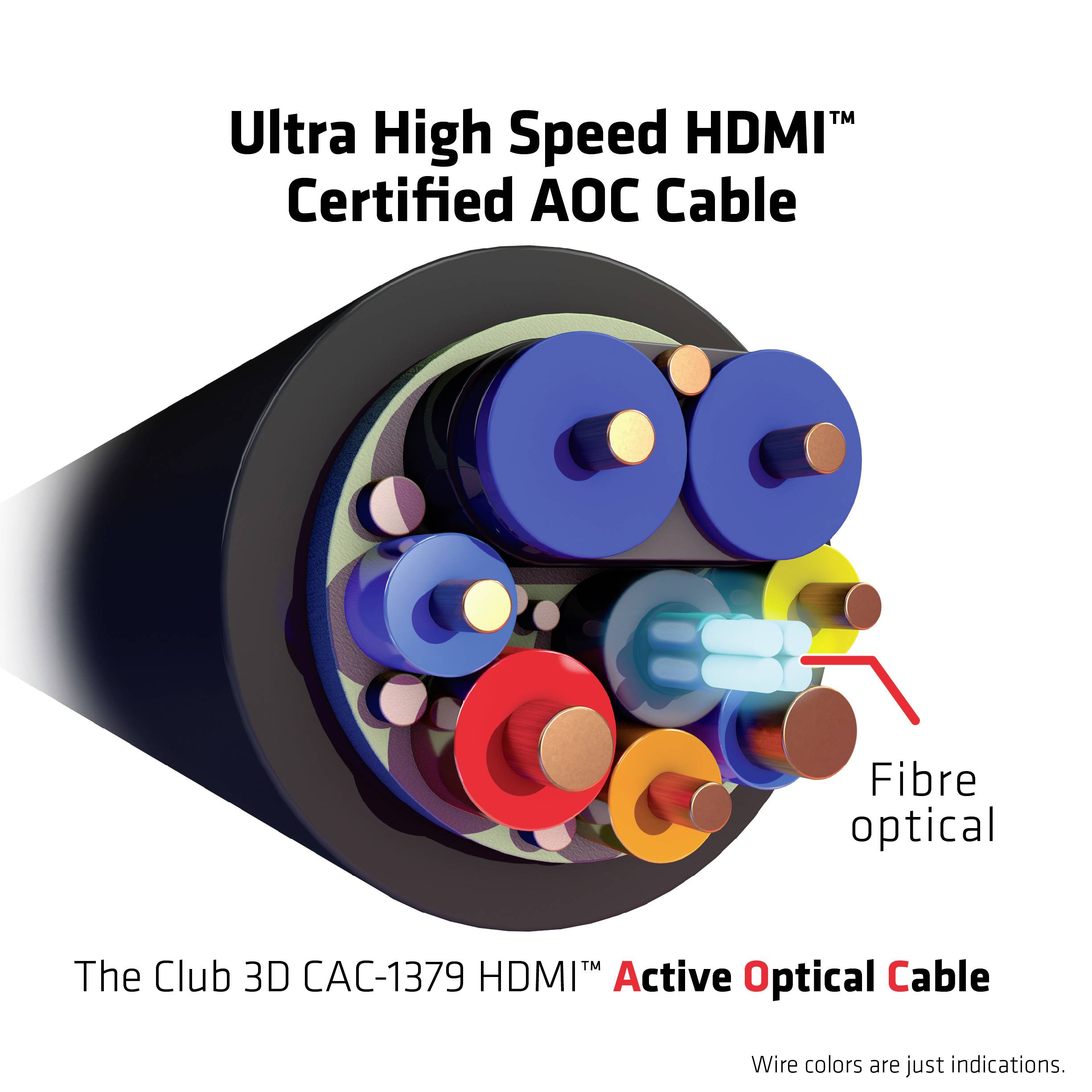 Club3D HDMI Anschlusskabel HDMI-A Stecker 20.00m Schwarz CAC-1379 HDMI-Kabel