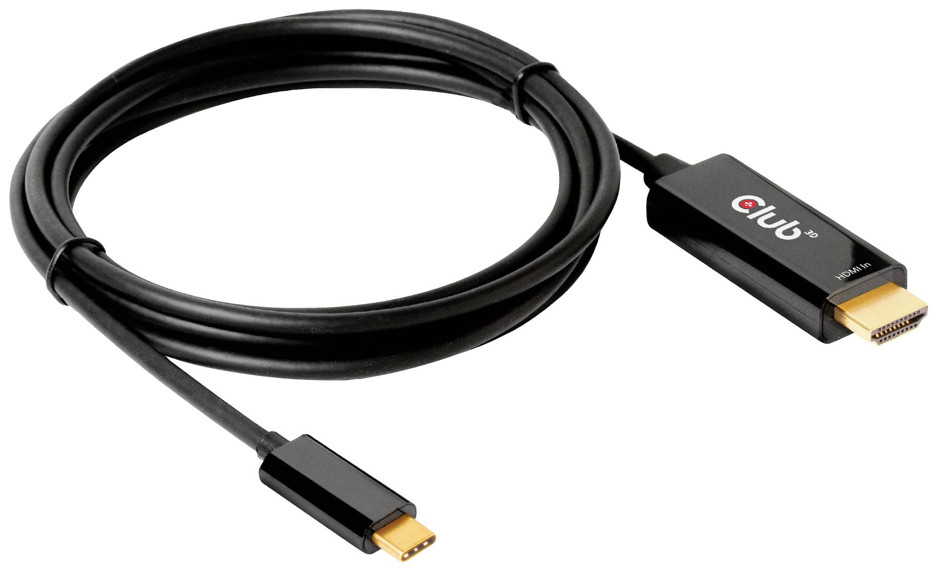 Club3D HDMI / USB-C® Anschlusskabel HDMI-A Stecker, USB-C® Stecker 1.80m Schwarz CAC-1334 HDMI-Kabel