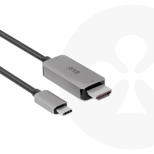 Club3D USB-C® / HDMI Anschlusskabel USB-C® Stecker, HDMI-A Stecker 3.00m Schwarz/Grau CAC-1587 HDMI-Kabel