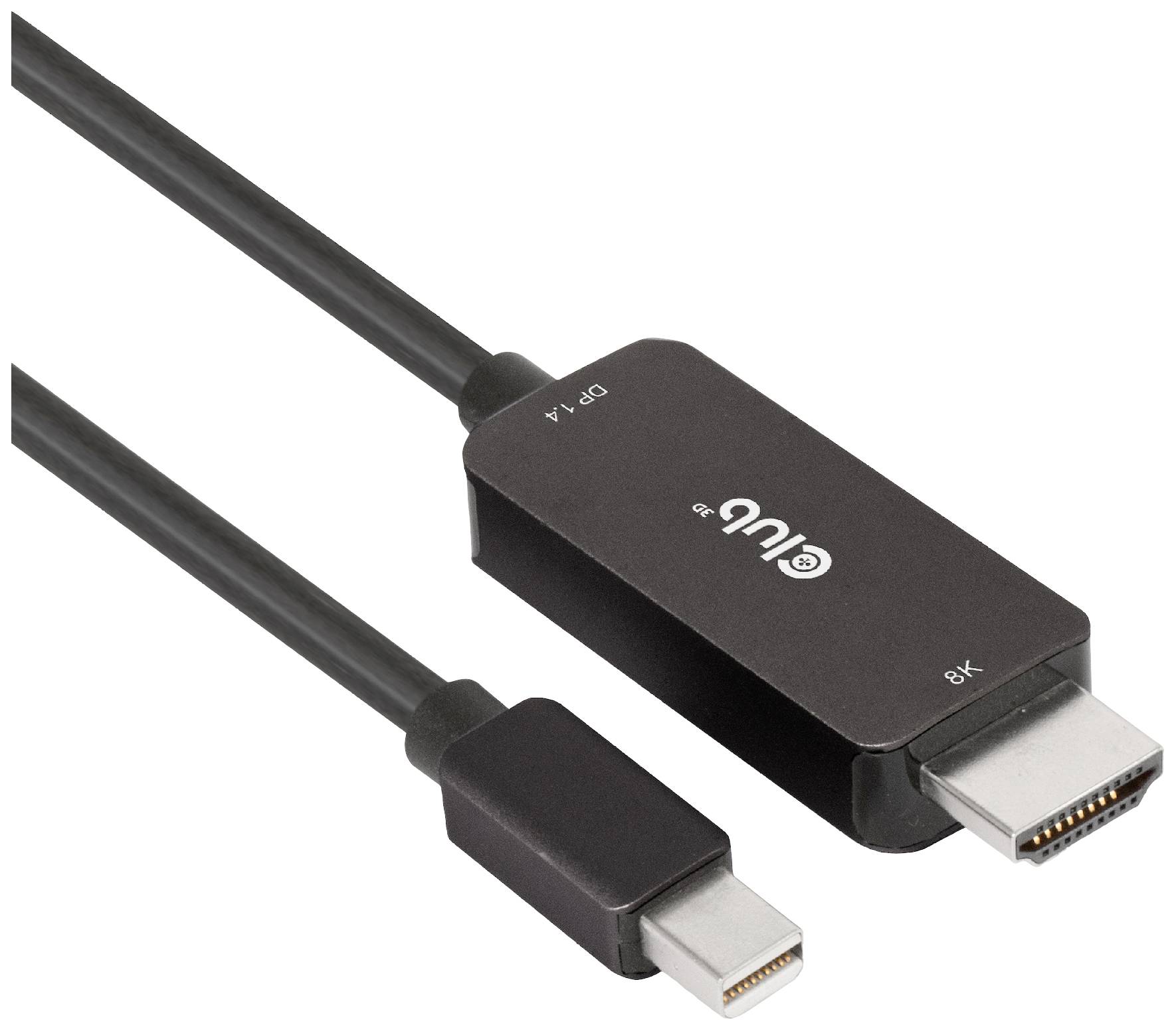 Club3D Mini-DisplayPort / HDMI Anschlusskabel Mini DisplayPort Stecker, HDMI-A Stecker 1.80m Schwarz CAC-1187 DisplayPort-Kabel