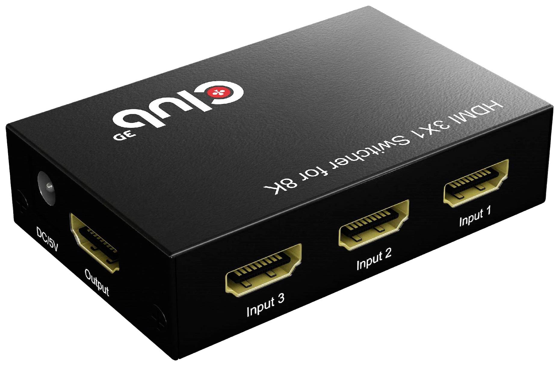 Club3D HDMI Switchbox 3 Port HDMI-Switch mit Fernbedienung 7680 x 4320 Pixel