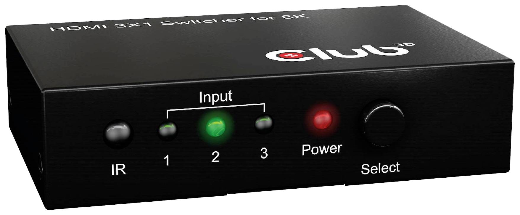 Club3D HDMI Switchbox 3 Port HDMI-Switch mit Fernbedienung 7680 x 4320 Pixel