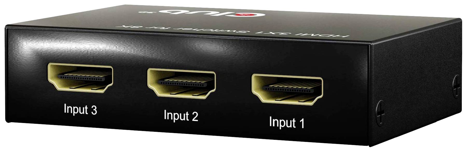 Club3D HDMI Switchbox 3 Port HDMI-Switch mit Fernbedienung 7680 x 4320 Pixel