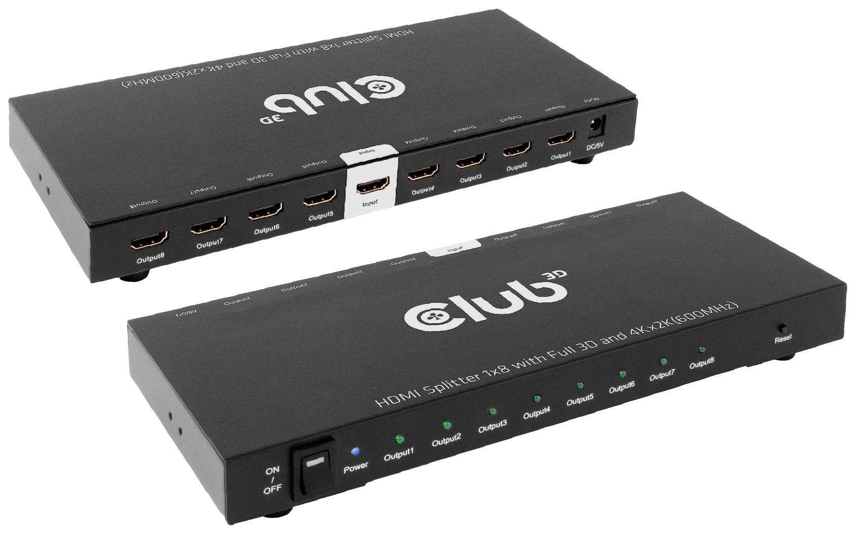 Club3D HDMI Splitter 8 + 1 Port HDMI-Splitter 3840 x 2160 Pixel