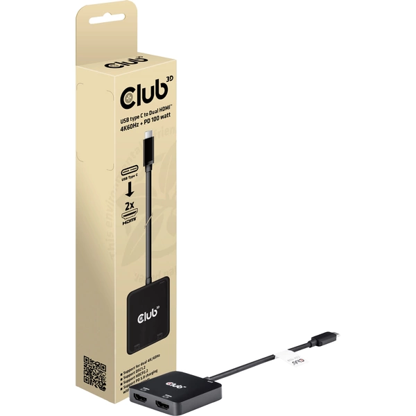 Club3D USB-C® / HDMI Adapter USB-C® Stecker, HDMI-A Buchse 15cm Schwarz CSV-1558 USB-C®-Displaykabel Club3D USB-C® / HDMI Adapter USB-C® Stecker, HDMI-A Buchse 15cm Schwarz CSV-1558 USB-C®-Displaykabel