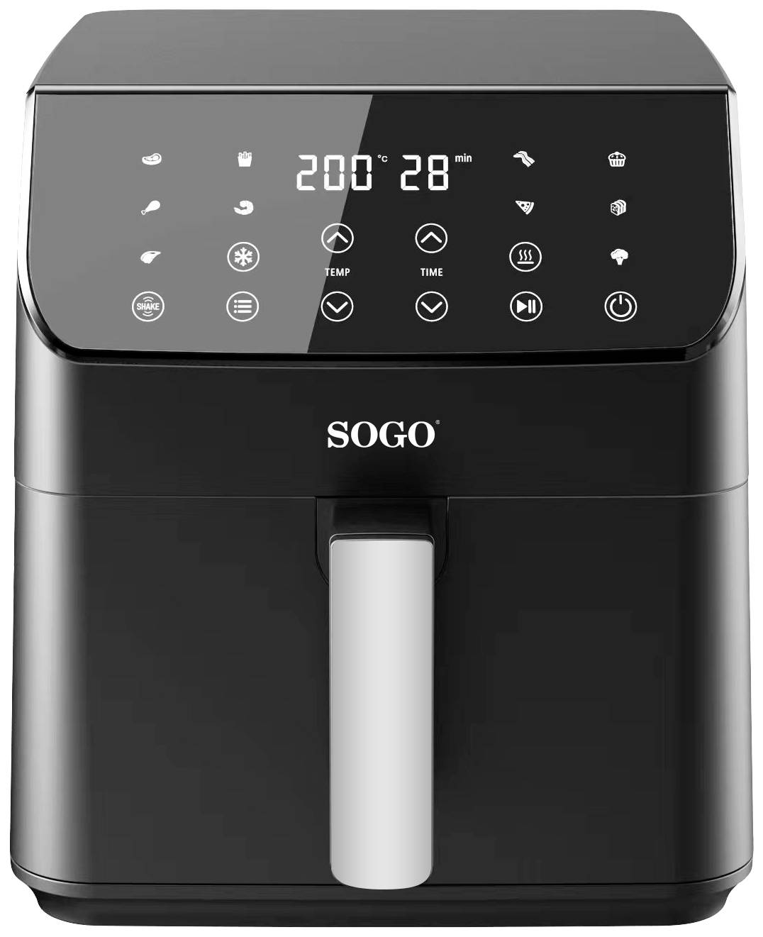 SOGO Human Technology FRE-SS-10890 Heißluft-Fritteuse 6 l 1700 W Überhitzungsschutz, Timerfunktion