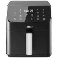 SOGO Human Technology FRE-SS-10890 Heißluft-Fritteuse 6l 1700W Überhitzungsschutz, Timerfunktion, mit Display SOGO Human Technology FRE-SS-10890 Heißluft-Fritteuse 6l 1700W Überhitzungsschutz, Timerfunktion, mit Display