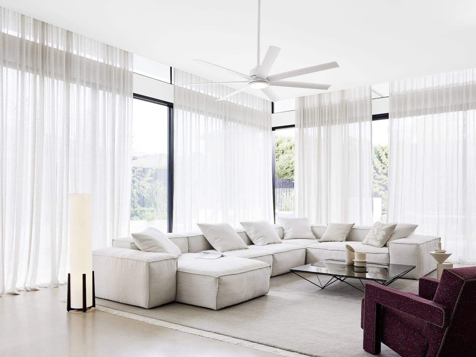 Lucci AIR Atlanta Deckenventilator 52W (Ø x H) 142cm x 35cm Weiß mit Fernbedienung